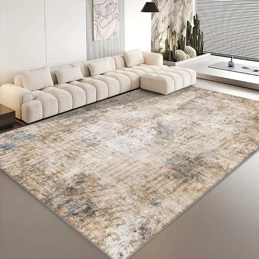 Teppich Vintage Abstrakt Beige — Beige mit Blaugrau, 80 × 120 cm
