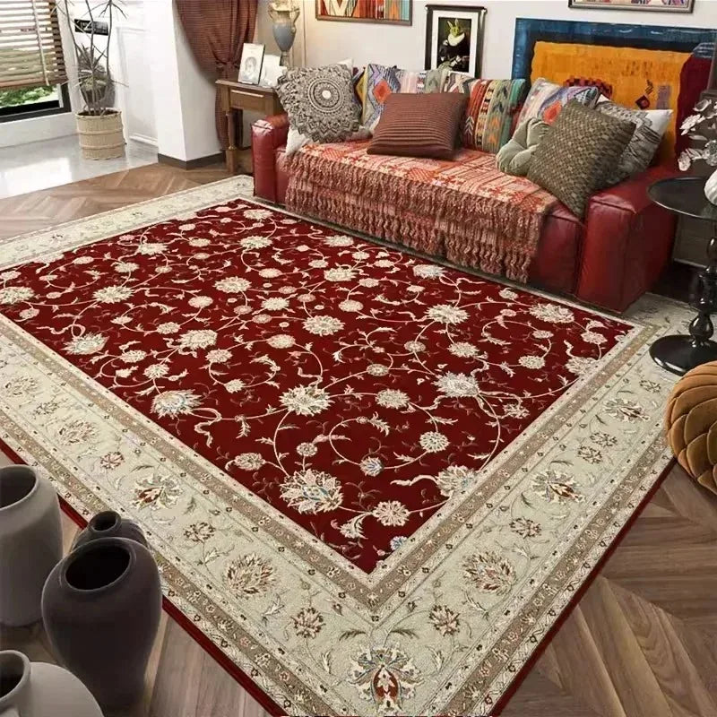 Boho-Teppich Retroblüte – Draufsicht