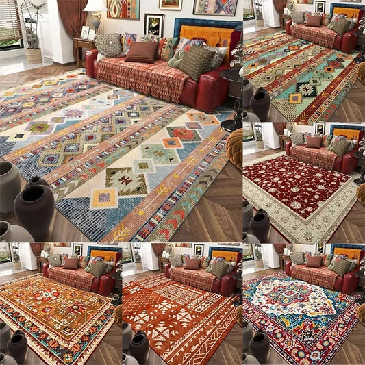 Boho-Teppich Retroblüte – Produktansicht