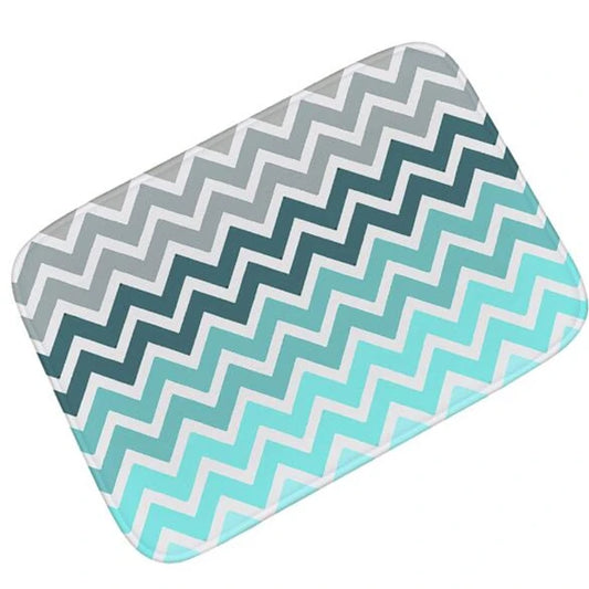 Fußmatte Zickzack Aqua – Produktansicht