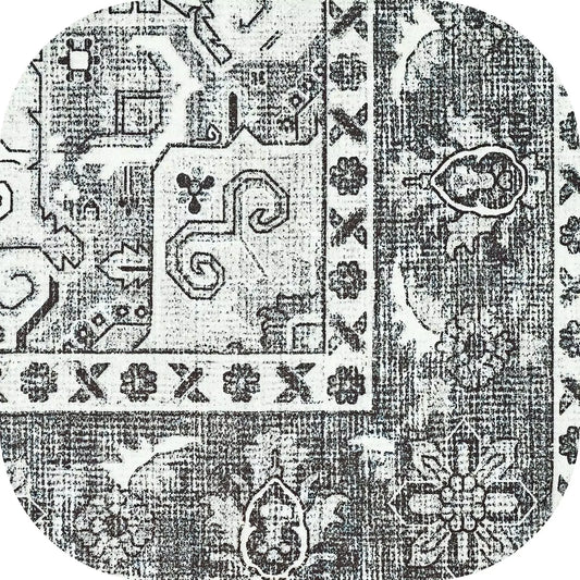 Teppich Ornament Schwarz-Weiß — Schwarz, Weiß und Grau, 160 × 220 cm