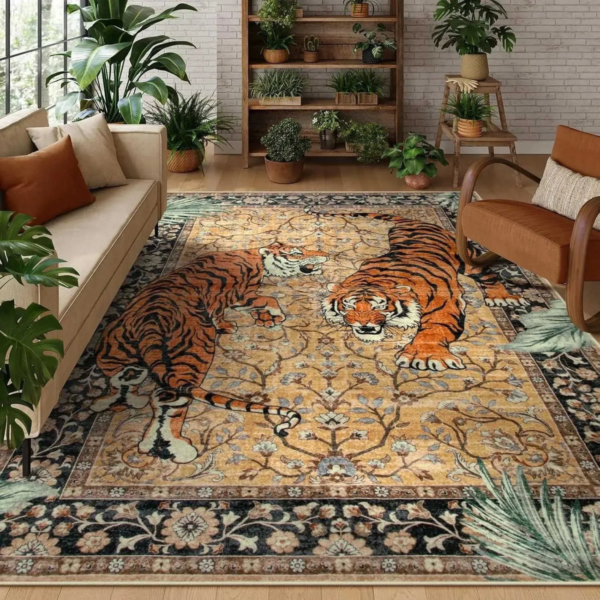 Teppich Tigerflor rechteckig – im Wohnraum