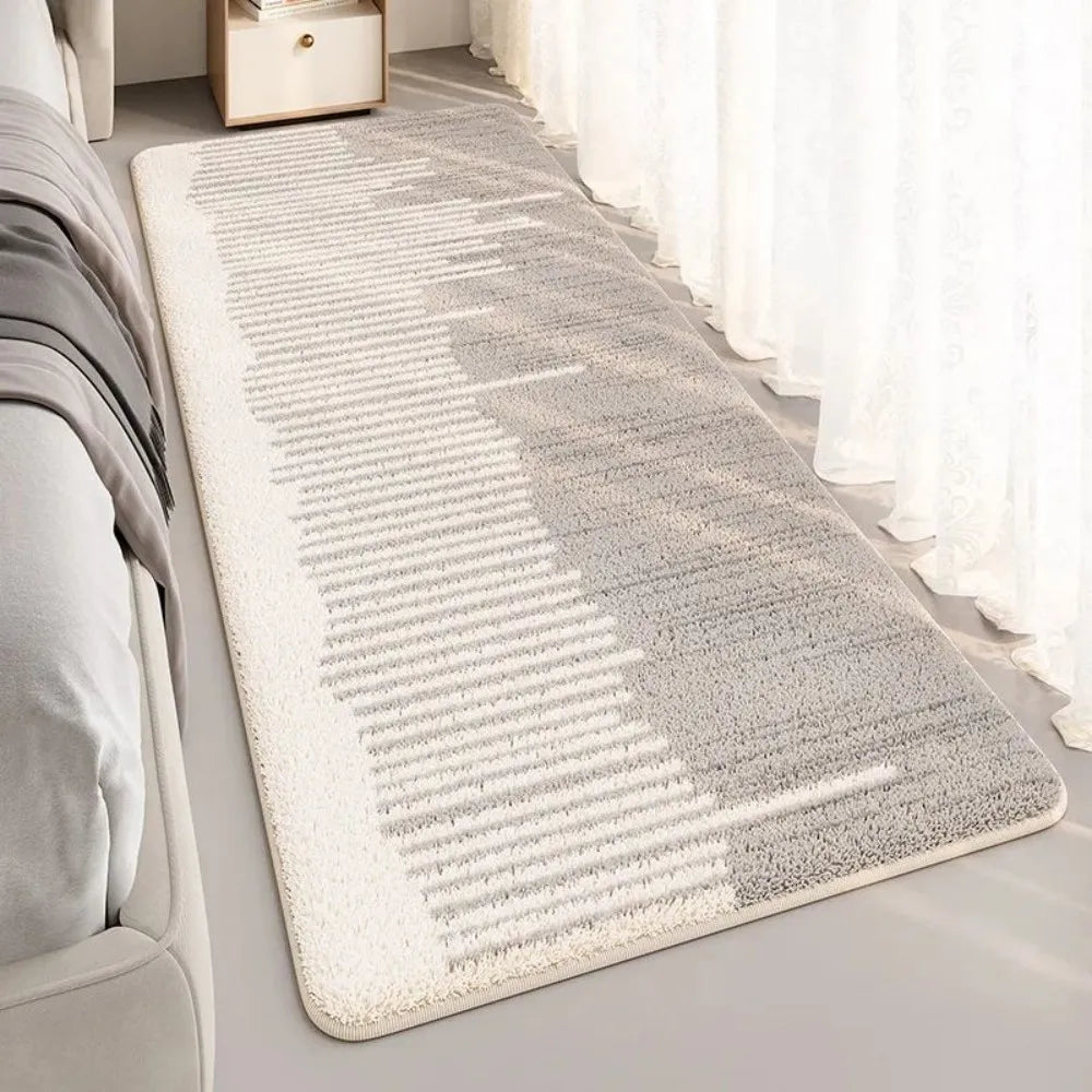 Hochflor-Teppich Streifenflor – Draufsicht