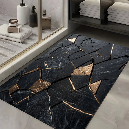 Outdoor-Teppich Marmorgold rechteckig – Produktansicht