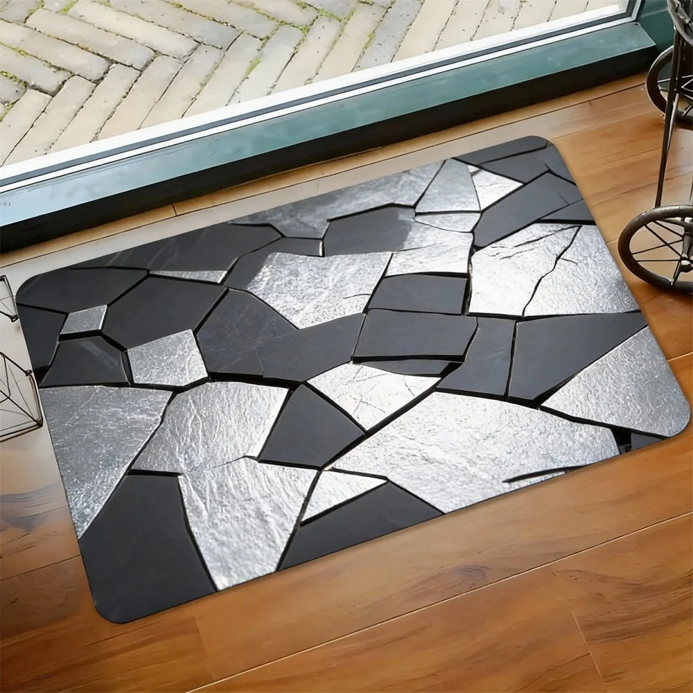 Outdoor-Teppich Marmorgold rechteckig – Musterausschnitt