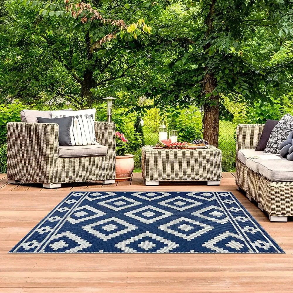 Outdoor-Teppich Gartenschutz rechteckig – Draufsicht