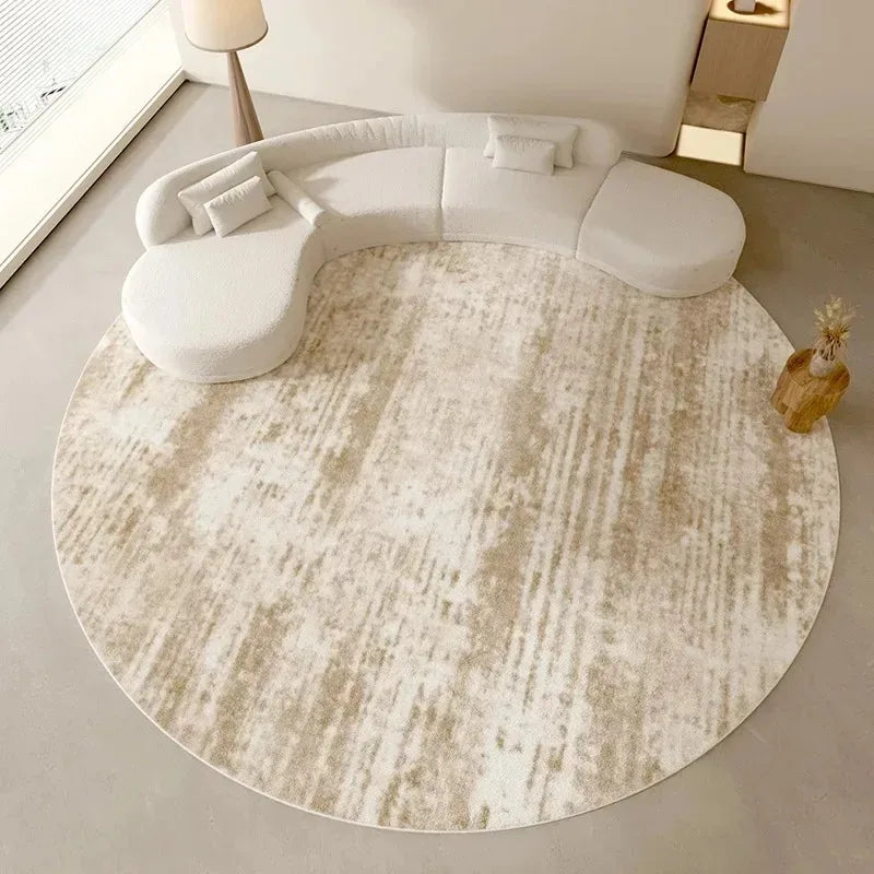Teppich Sandtextur rund – Produktansicht