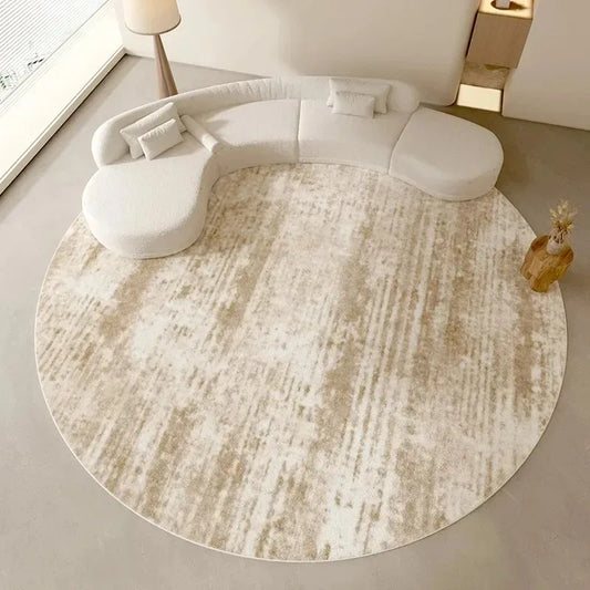Teppich Sandtextur rund – Produktansicht