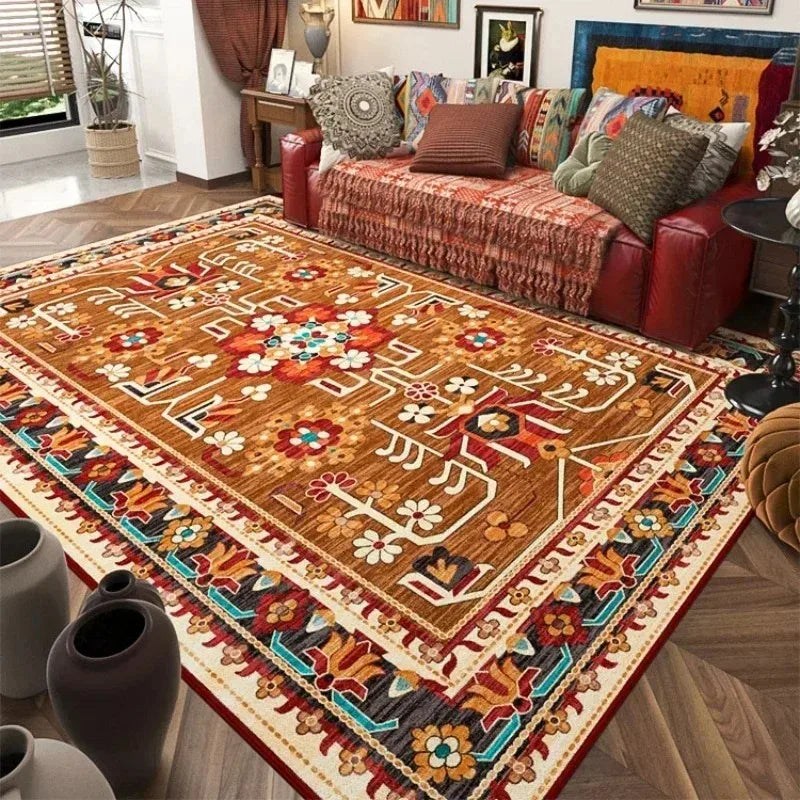 Boho-Teppich Retroblüte – Gesamtansicht