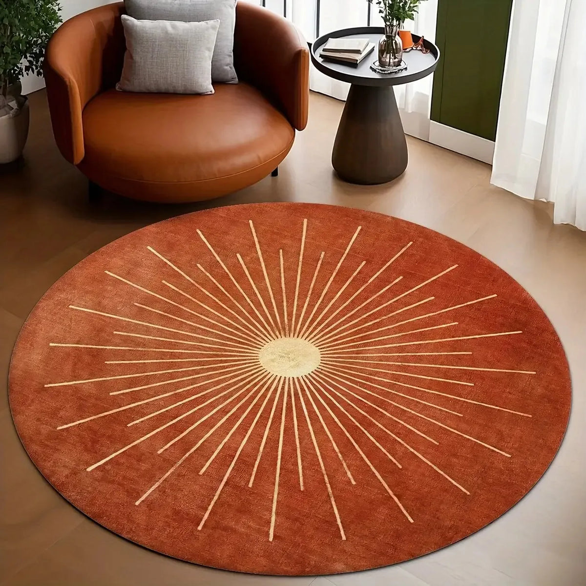 Teppich Sonnenkranz rund – Kantendetail