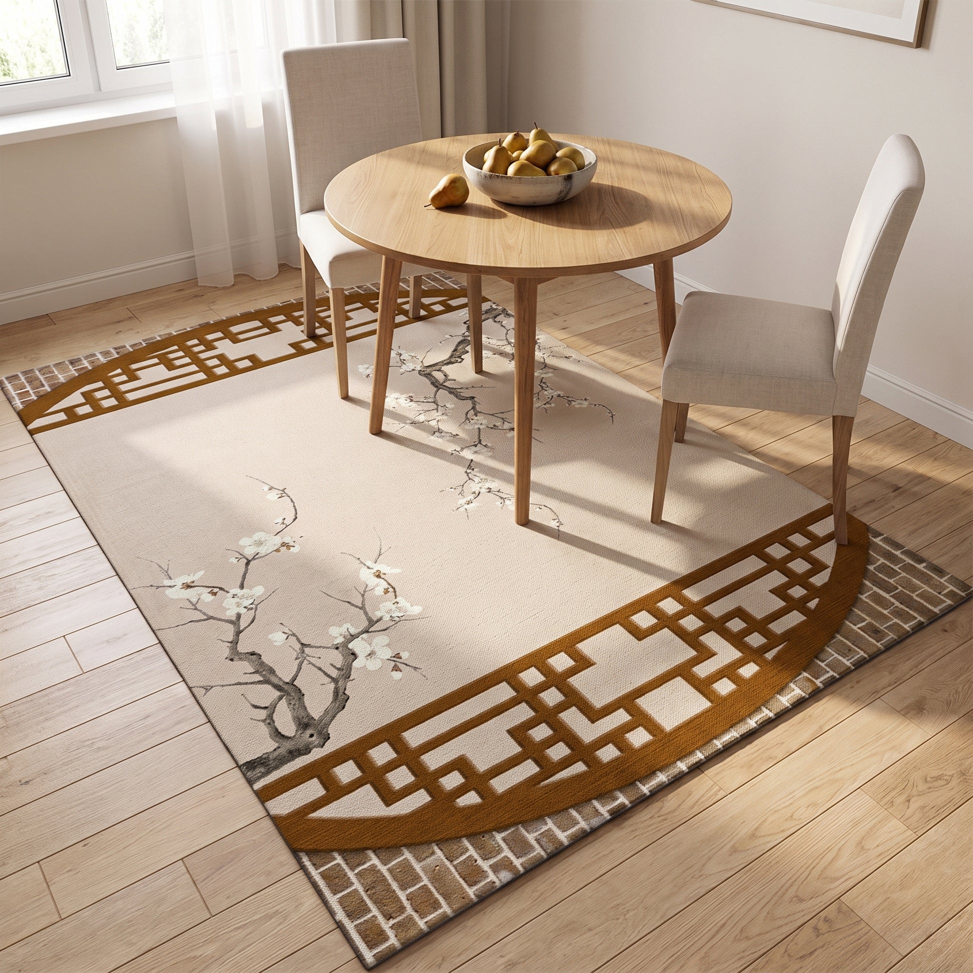 Teppich Blütenzweig Beige – Lifestyle