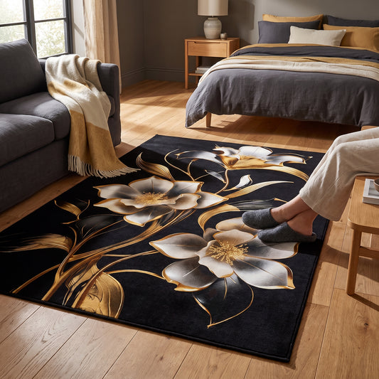 Hochflor-Teppich Blütennacht – Produktansicht