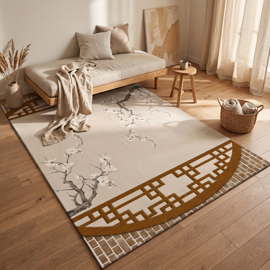 Teppich Blütenzweig Beige – Flannel6 im passenden Wohnraum