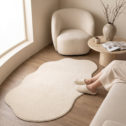 Hochflor-Teppich Wabiform organisch – Produktansicht
