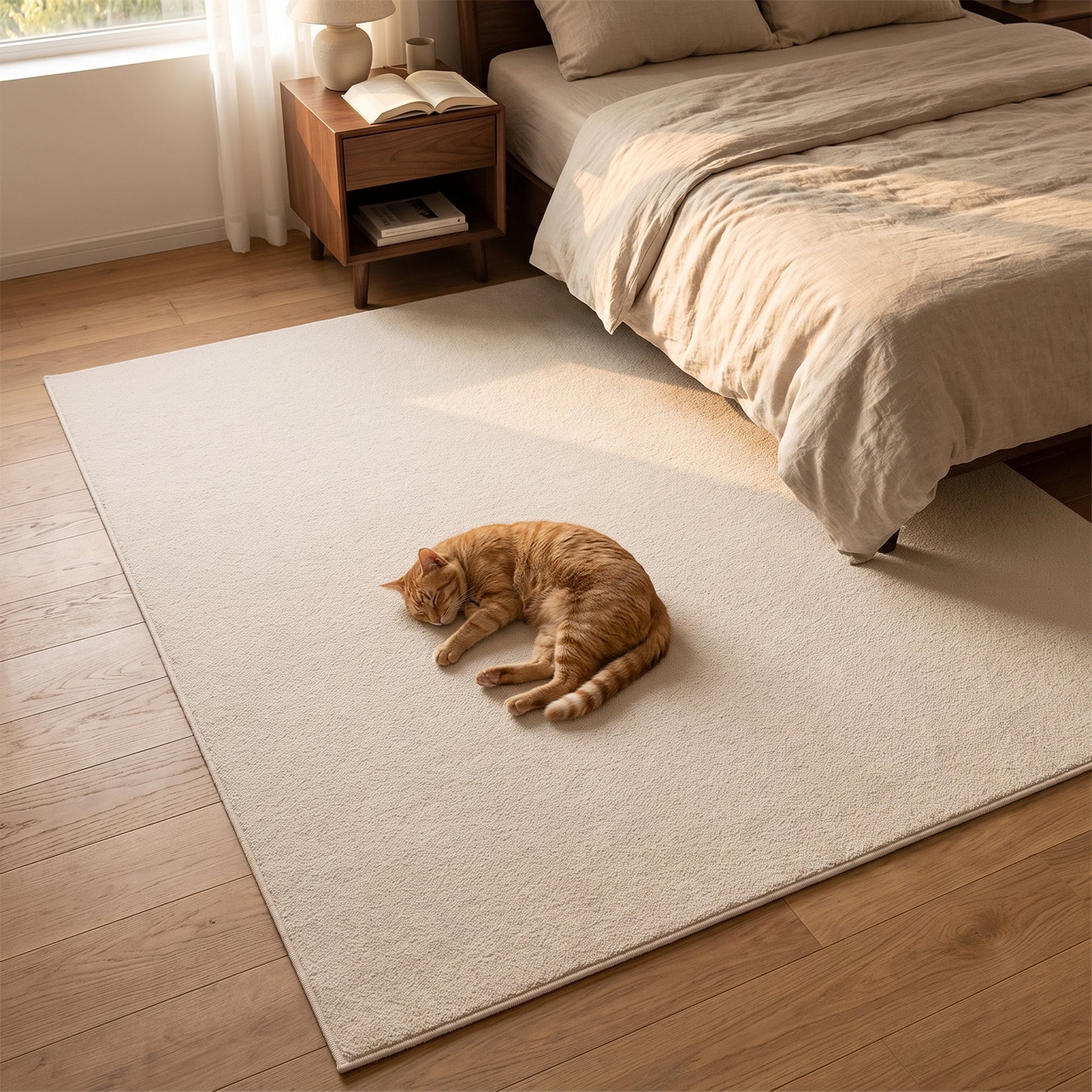 Teppich Creme Uni – Lifestyle