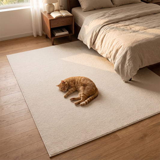 Teppich Creme Uni – Lifestyle