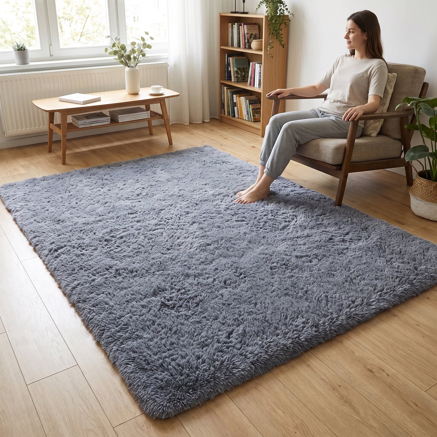 Teppich Wolkenfeld – Grau – 160 x 230 cm – Lifestyle