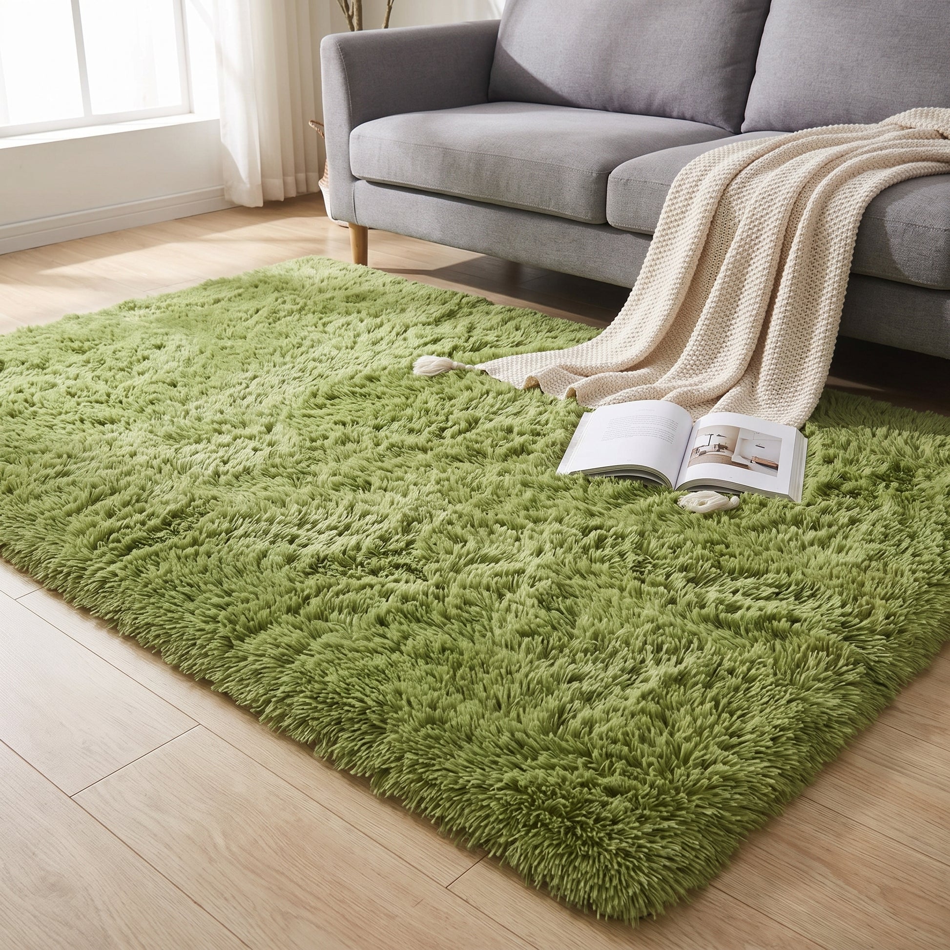 Teppich Langflor – Grasgrün – 160 x 230 cm – Lifestyle