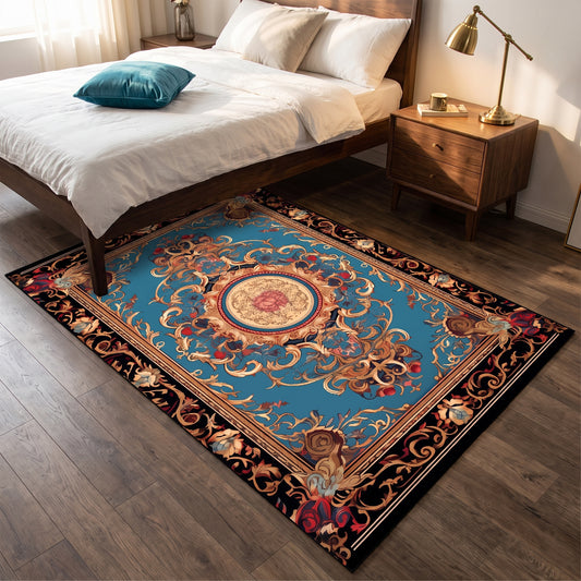 Teppich Ornamentmuster Türkis – Lifestyle