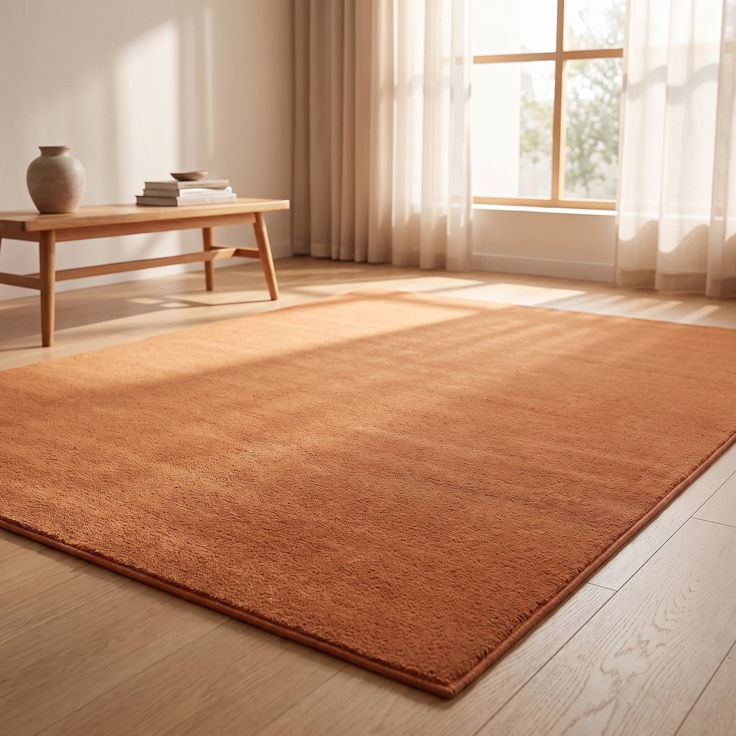 Teppich Plüschton – Khaki – 200 x 300 cm – Lifestyle