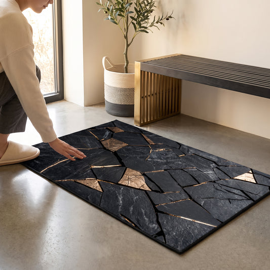 Outdoor-Teppich Marmorgold – Produktansicht