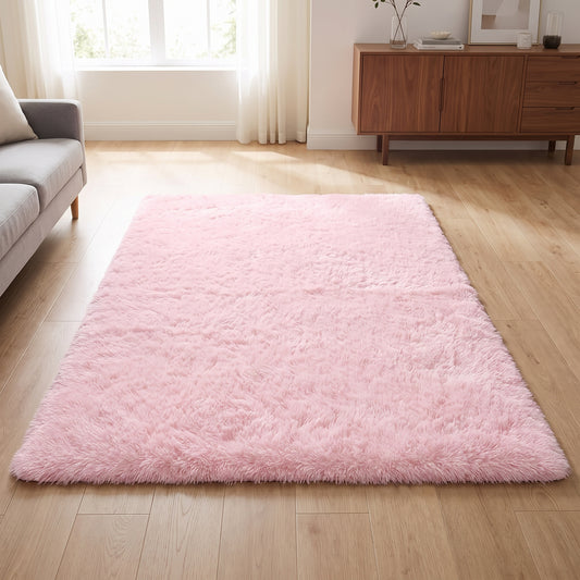 Teppich Rosa im Wohnraum, 80 × 120 cm