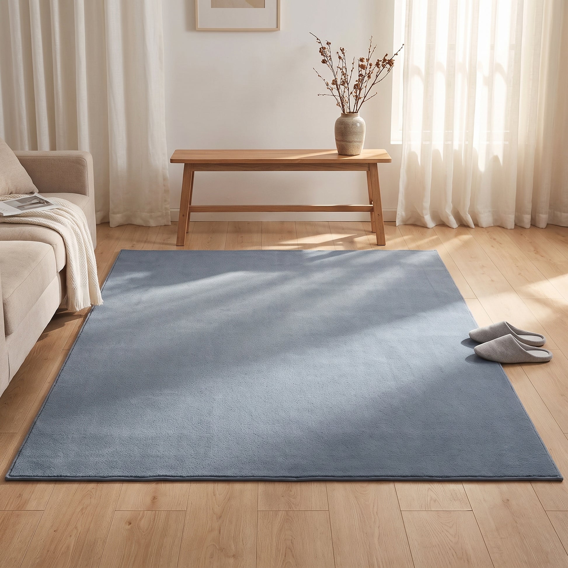 Teppich Plüschton – Grau – 200 x 300 cm – Lifestyle