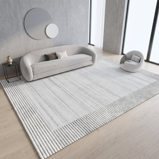 Teppich Silberlinien Grau – Lifestyle