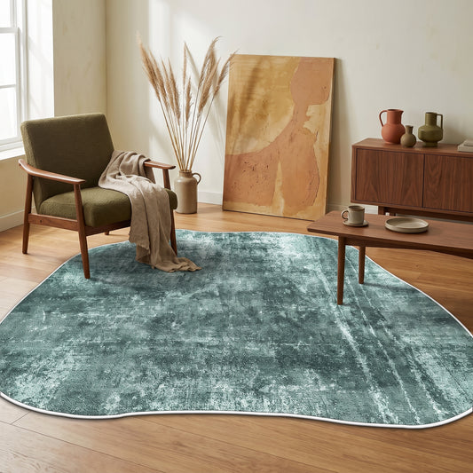 Teppich Uni Petrol – Design 2 im passenden Wohnraum